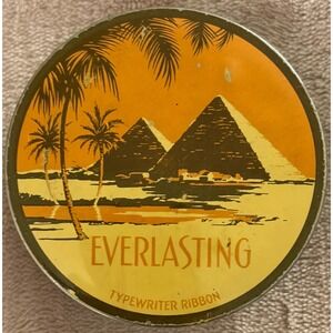 VINTAGE EVERLASTING TYPEWRITER RIBBON TIN CONTAINER